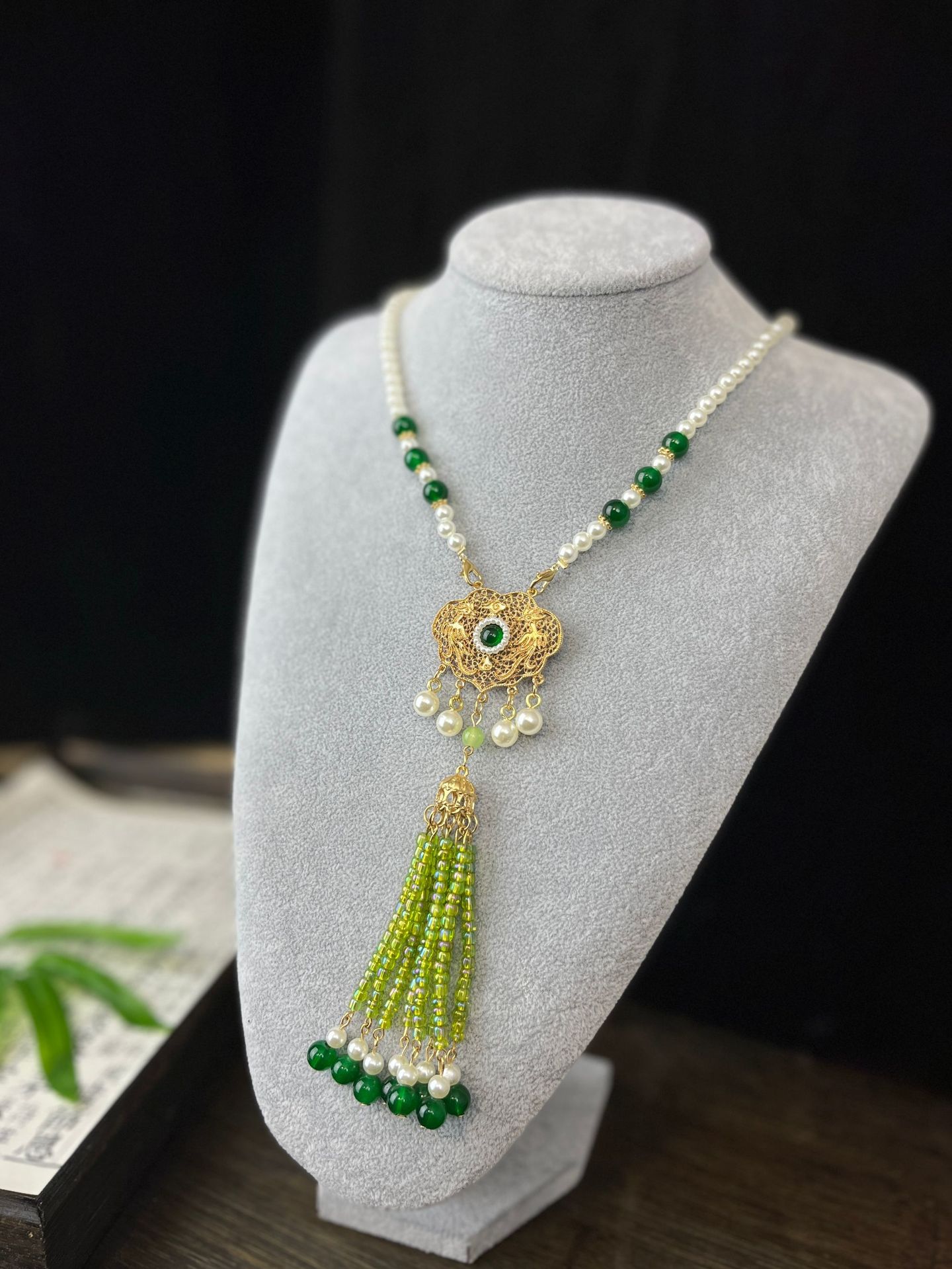 儿童马面裙璎珞一套项链晚明风璎珞项链古风明制汉服配饰软璎珞详情7