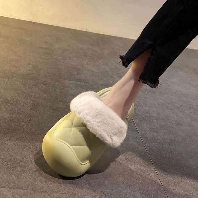 软底包头棉拖鞋女外穿2023年秋季新款踩屎感厚底可爱保暖拖鞋批发详情7