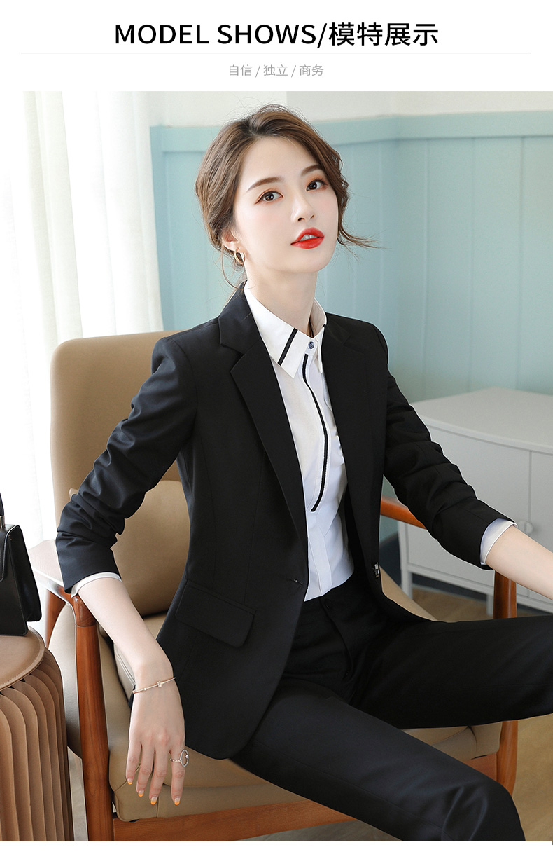 气质职业正装黑色西装外套女春秋新款女士小西服套装秋冬详情15
