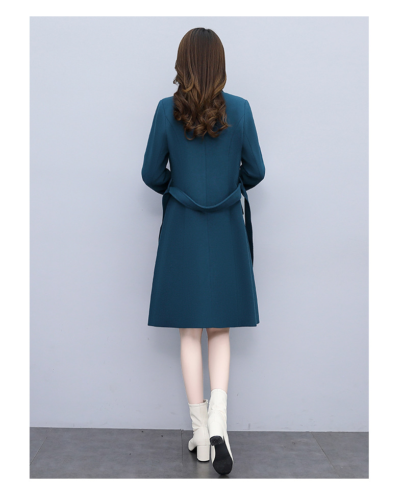 High-end woolen coat for women, mid-length, 2021 autumn/winter new style, fashionable and elegant, a slimming and form-fitting woolen coat for socialite pic 26