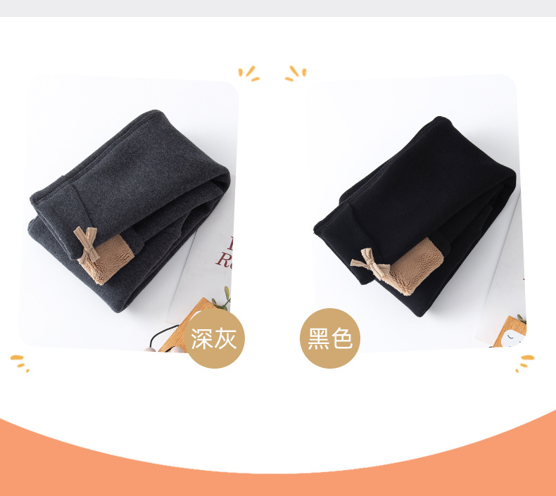 女童特厚一体绒打底裤冬季儿童加厚外穿保暖裤宝宝蝴蝶结修身棉裤详情14