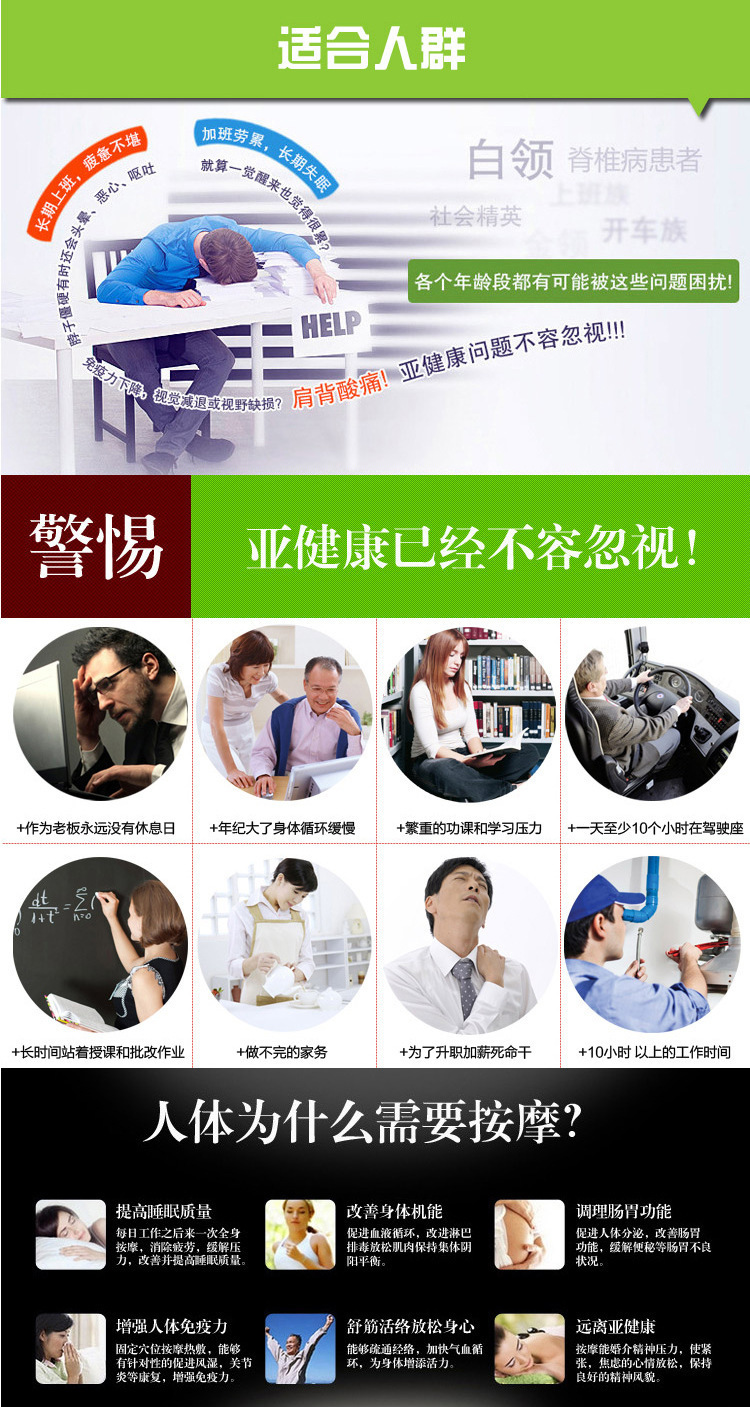 New car massage pillow, electric cervical massager, home infrared heating kneading shoulder and back massage headrest pic 4