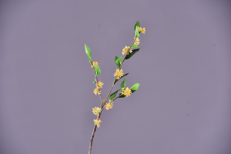 Wholesale artificial yellow osmanthus and laurel, green landscape garden artificial trees, decorative golden osmanthus leaves, home, hotel and homestay artificial flowers pic 44