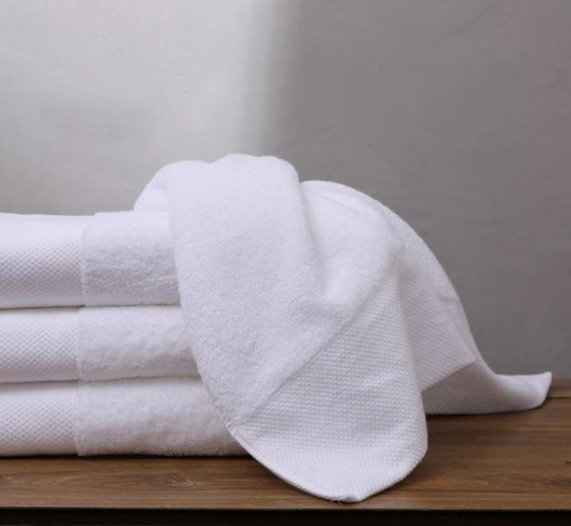 Five-star hotel pure cotton white thickened platinum satin small square towel bath towel pic 15