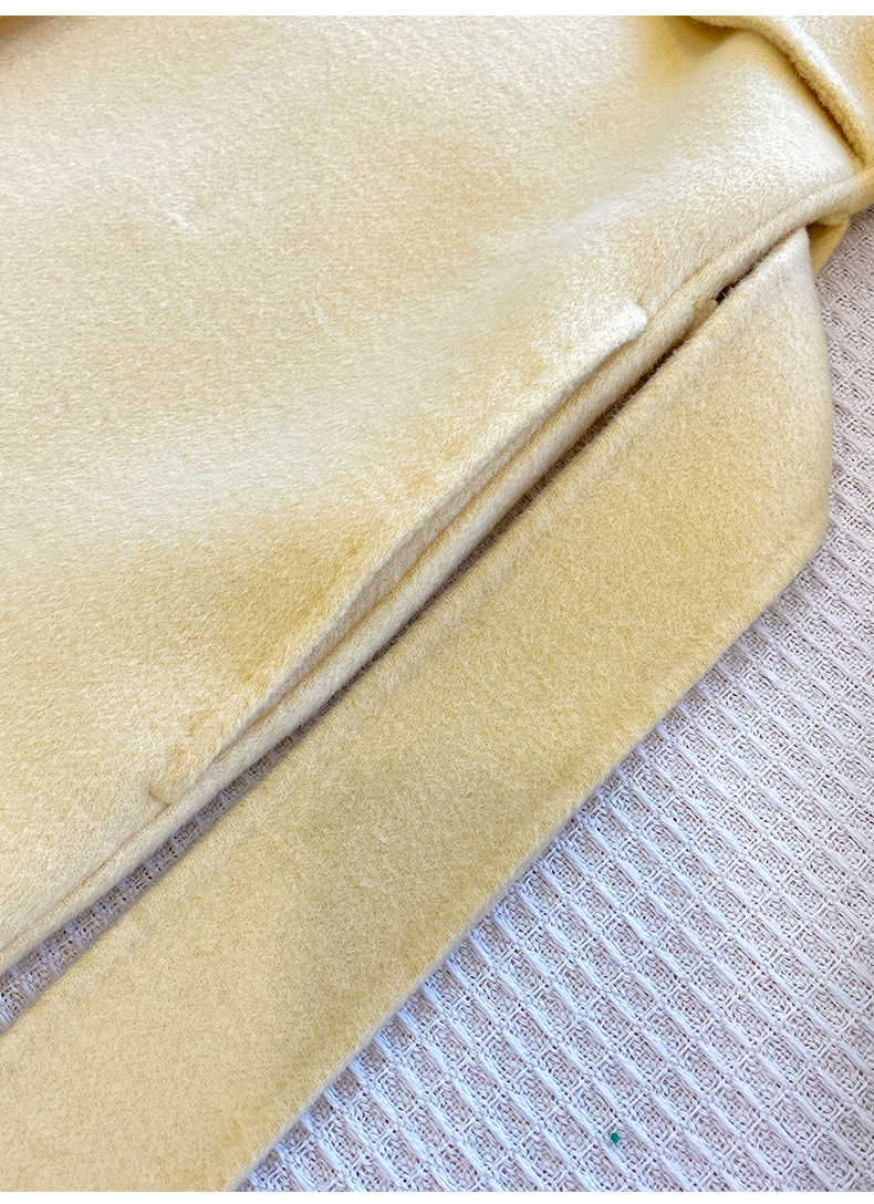 Q469 Dongdaemun Double-sided Cashmere Coat Korean version Autumn and Winter New Style Wool Tie suit collar woolen coat for women pic 58