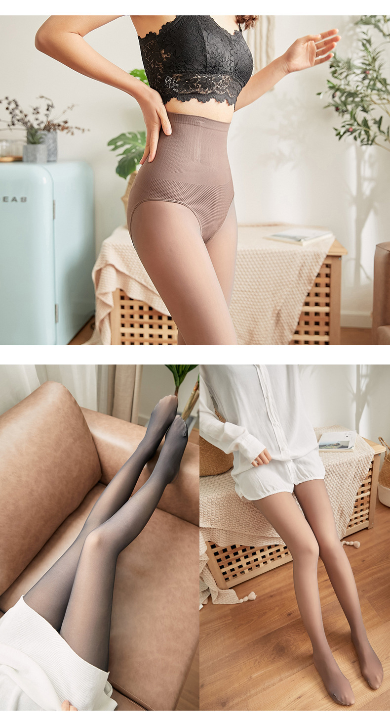The new autumn flight attendant grey outfit features a high-waisted, belt-cinching and hip-lifting thin base sock for spring and autumn, a must-have for women pic 8
