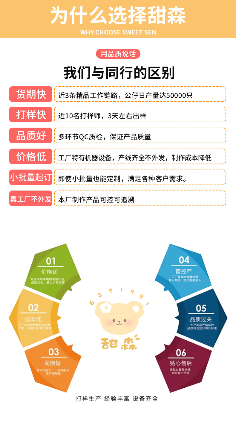 tiansen米朵羊毛绒玩具8寸可爱玩偶婚庆公仔地推礼物抓机礼品批发详情7
