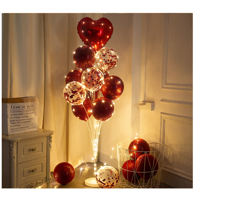 生日装饰发光气球13球派对宝宝周岁支架桌飘立柱气球场景布置详情7