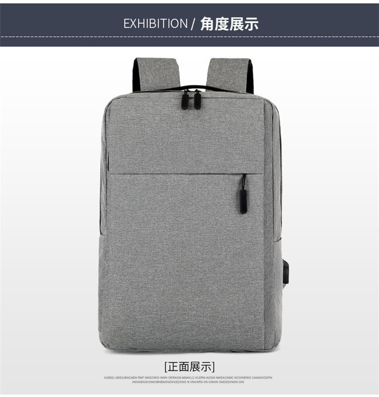 Cross-border backpacks, simple notebooks, business computer bags, campus student schoolbags, trendy travel backpacks that can be printed with logos pic 66
