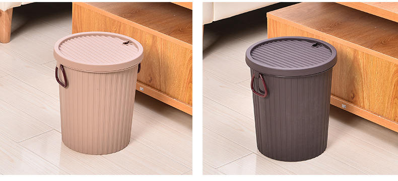 Thickened plastic filter round tea residue bucket, drainage bucket, living room household tea bucket, tea set trash can, portable pic 18