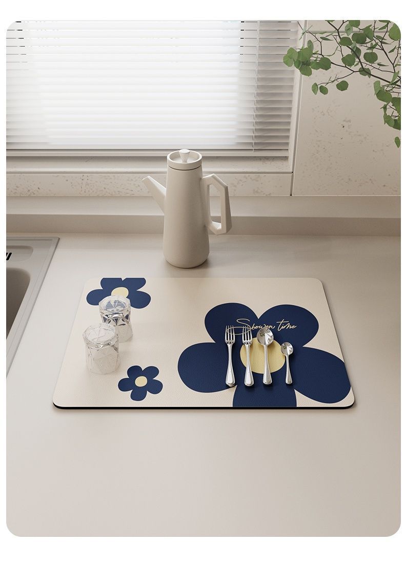 厨房台面沥水垫子洗手台防溅垫碗盘干燥垫吧台吸水杯垫免洗隔热垫详情14