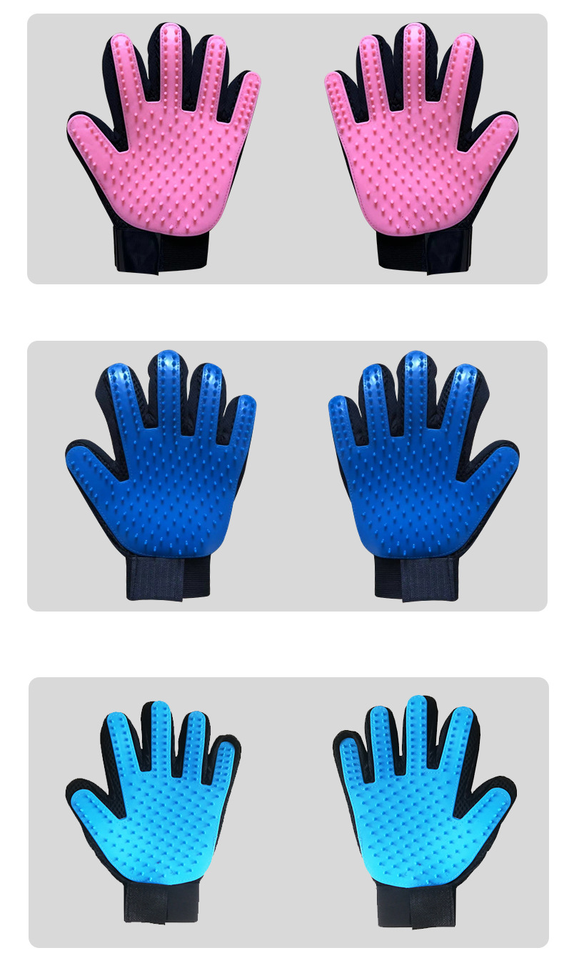 Rubber pet petting gloves, pet cleaning and bristle removal brushes, pet grooming petting gloves, cat and dog bathing products pic 23