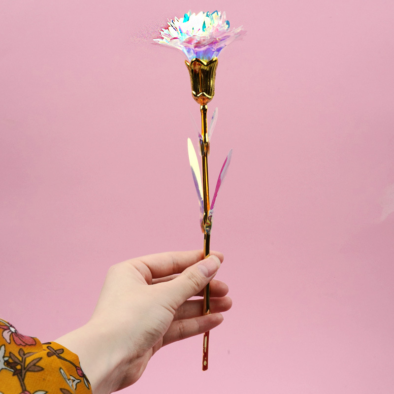 情人节24K彩金金箔玫瑰康乃馨 圣诞节玫瑰带礼盒活动赠品批发母亲节礼品详情17