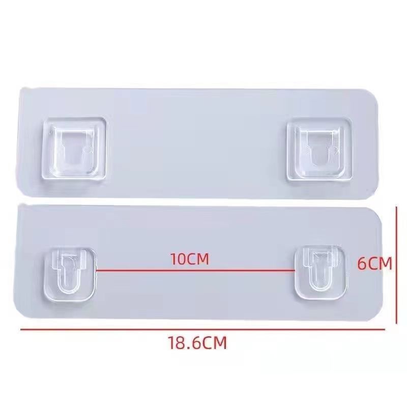 抽纸洗脸巾挂钩双勾强力免打孔粘钩抽纸衣服卫生间透明挂钩批发详情7