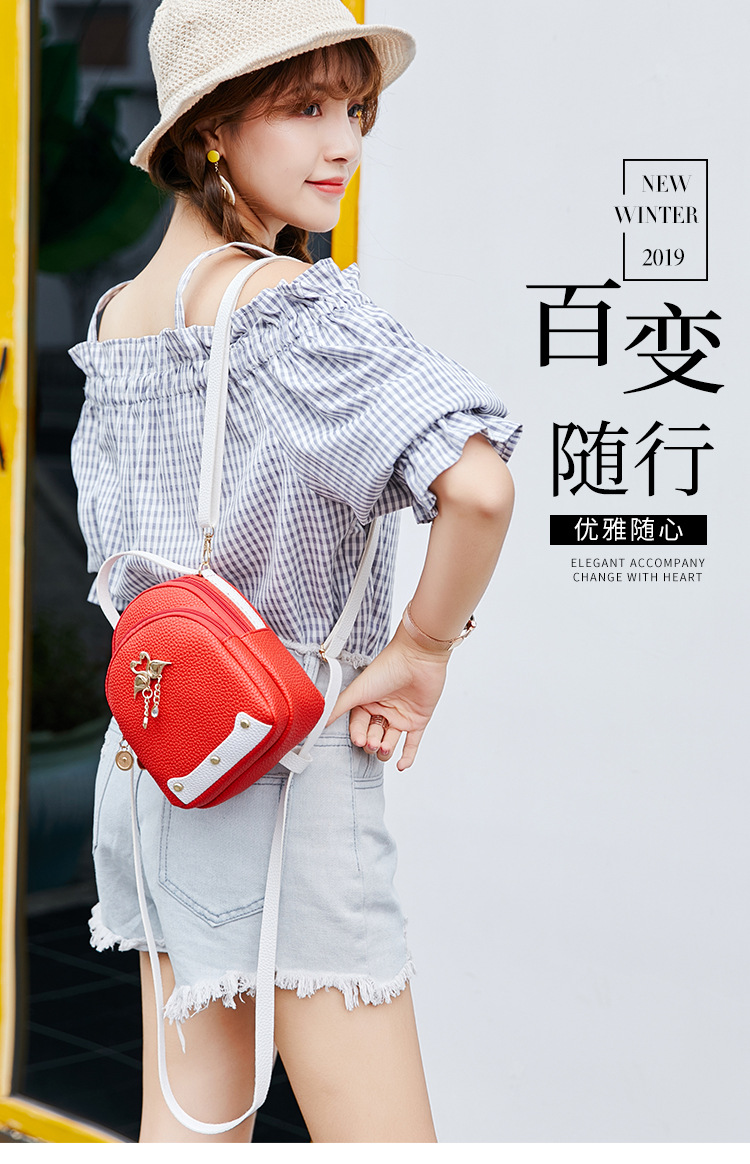 女士 撞色骨条大荔枝纹天鹅小背包 2020夏韩版新品斜挎单肩手机包详情1