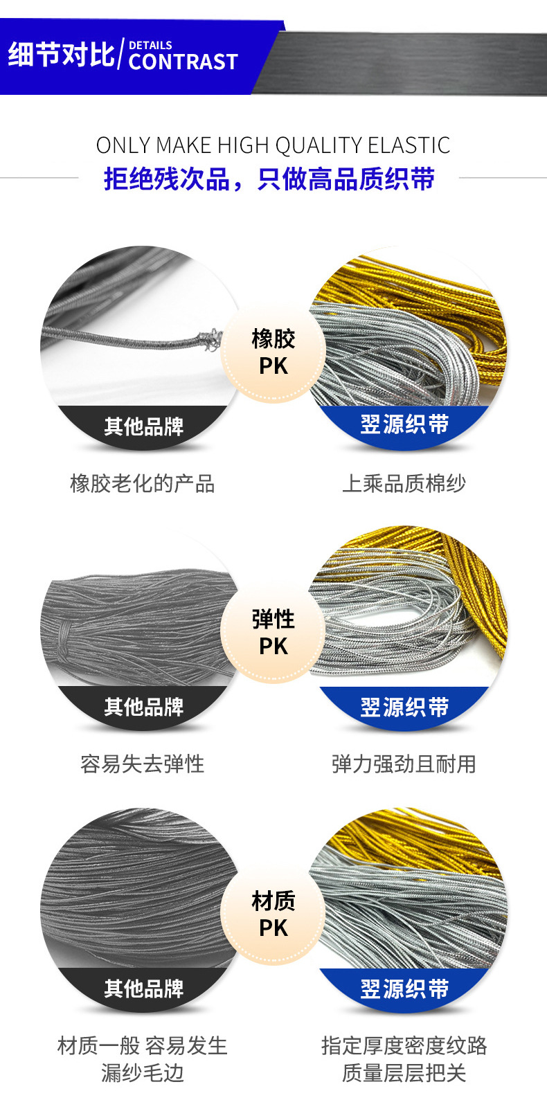 Gold and silver wire tag rope, 8-strand round elastic wire, gold wire tag rope, core-wrapped elastic rope, diy handmade jewelry rope in stock pic 35