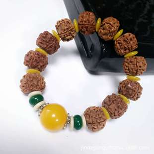 Factory direct sales of resin imitation sea willow 108-piece three-loop bracelet suitable for both men and women, natural style sea Willow 108 Buddhist prayer beads bracelet pic 1