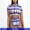 The 2020 new three-piece set of sexy printed bikini swimsuits for large-sized export from Africa, Europe and America pic 37