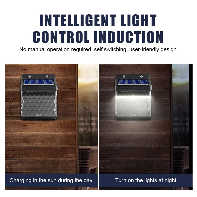 Solar lamps, outdoor courtyard household ultra-bright human body sensor street lamps, staircase fence LED lighting, waterproof wall lamps pic 32