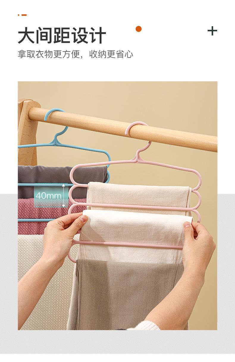 家用晾裤子衣架多功能收纳衣服架衣柜省空间多层裤架防滑衣架批发详情2