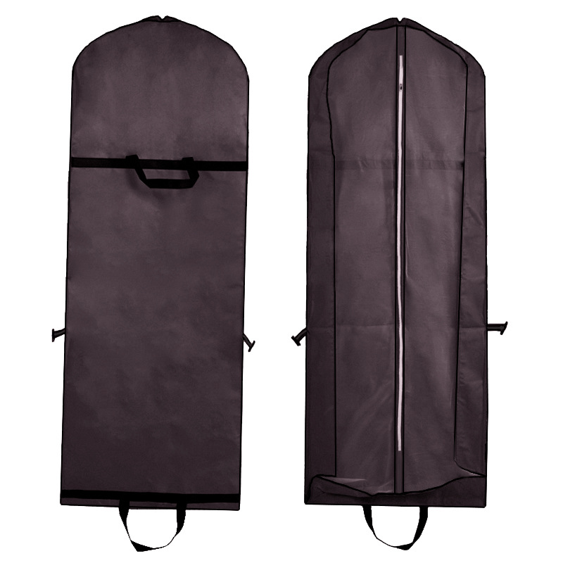 Cross-border wholesale non-woven fabric wedding dress and formal wear dust covers, clothing storage bags, dust-proof covers, folding dual-purpose handbags pic 15