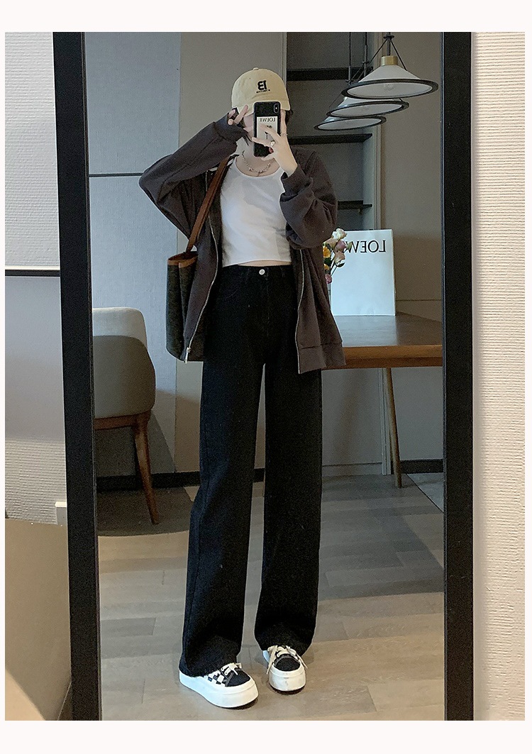 高腰阔腿牛仔裤女2022年夏季薄款显瘦百搭垂感直筒拖地裤子辣妹潮详情34