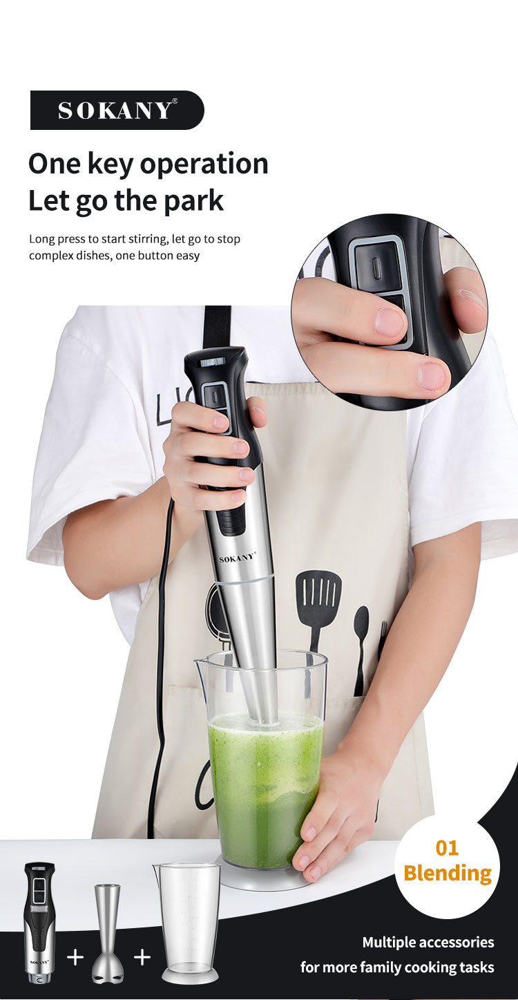 The cross-border bestseller SOKANY758-4 is a four-in-one multi-functional food processor, blender, juicer and egg beater pic 4
