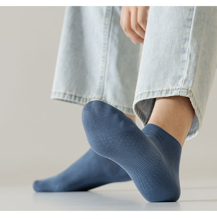 袜子地摊一件代发袜子男春夏季低帮船袜 男士透气防滑隐形袜子 短袜纯色棉袜一件代发详情20