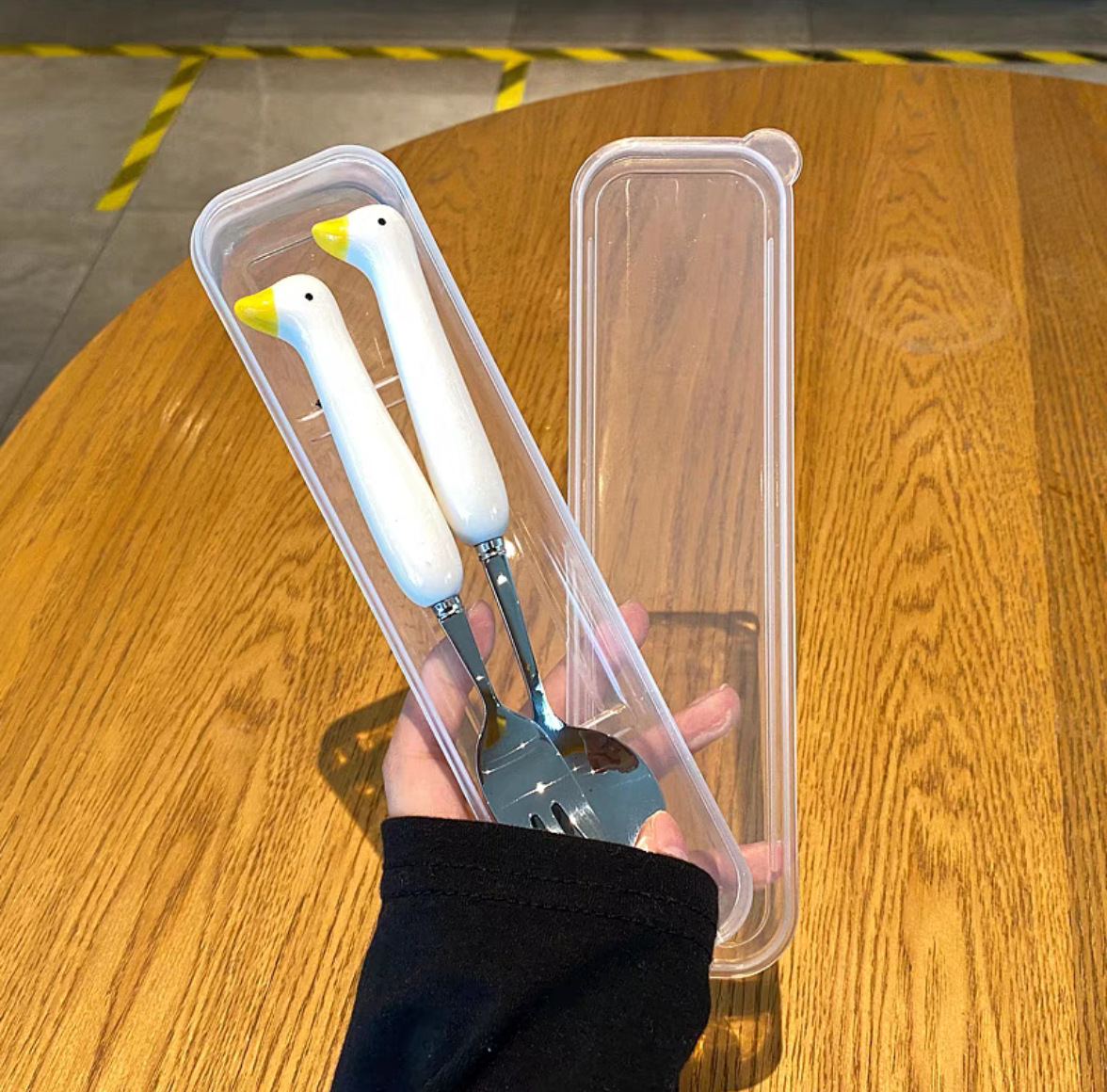 陶瓷不锈钢套装高颜值家用创意可爱筷子勺子叉子餐具便携ins风详情19