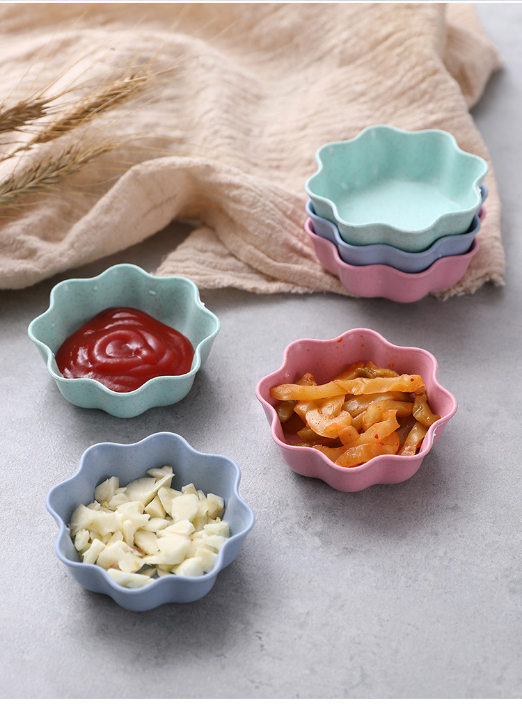 创意家用小麦秸秆小碗小号迷你调味碟咸菜小碟子餐蘸料酱油调料碟详情3