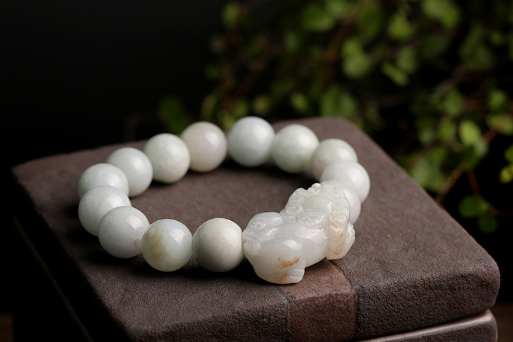 Natural jade and jade PI Xiu bracelet for couples, A genuine hand-woven jade PI Xiu bracelet pic 10