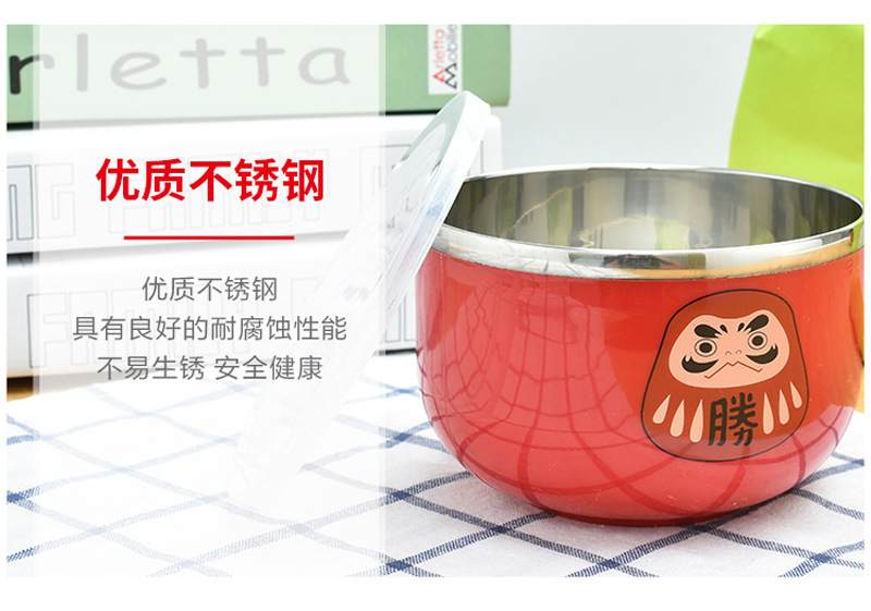 不锈钢快餐杯泡面杯带盖卡通日式泡面碗学生饭盒便当盒提锅详情33