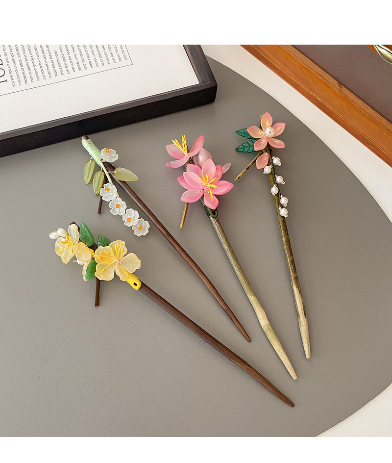 新中式古风汉服花朵发簪中国风盘发头饰发钗简约现代丸子头女发饰详情23