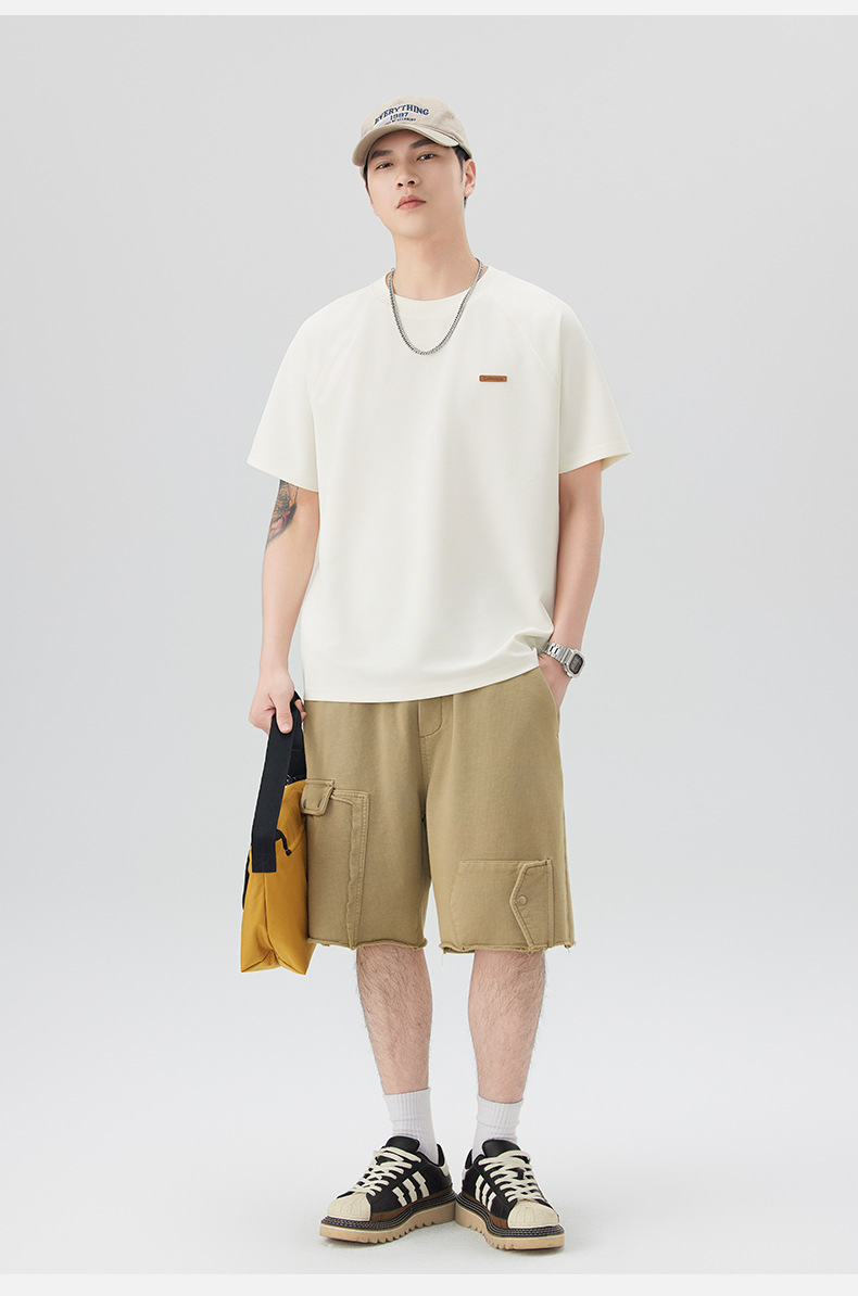 一件代发短袖t恤男士夏季衣服2025新款半袖大码潮牌男装休闲体恤详情25