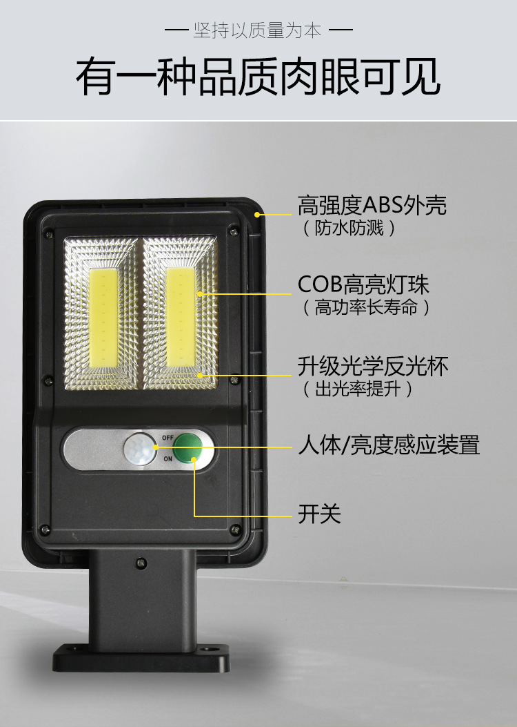 Solar sensor lights, outdoor garden lights, mini garden street lamps, household LED wall lamps, and new security lights pic 7