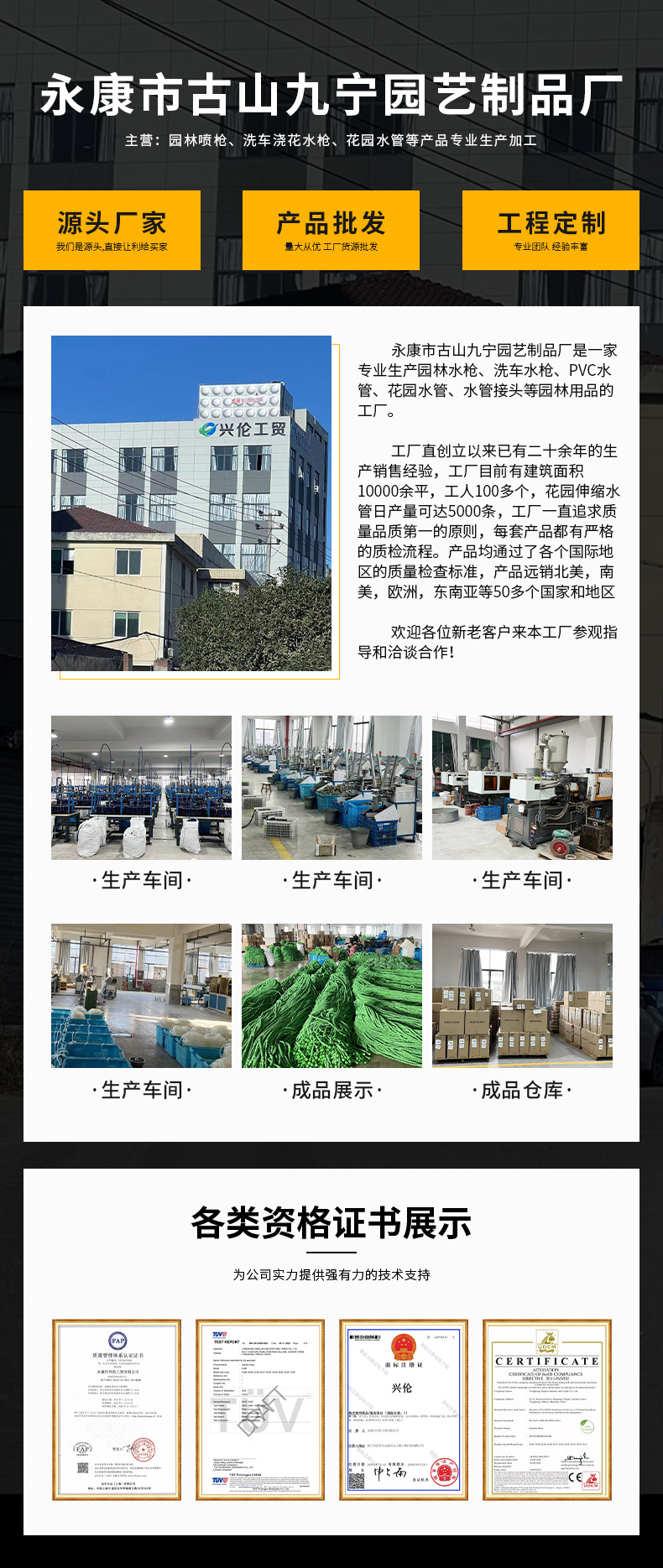 花园塑料高压洗车水枪魔术自动伸缩水管软管园林园艺浇花水管跨境详情1