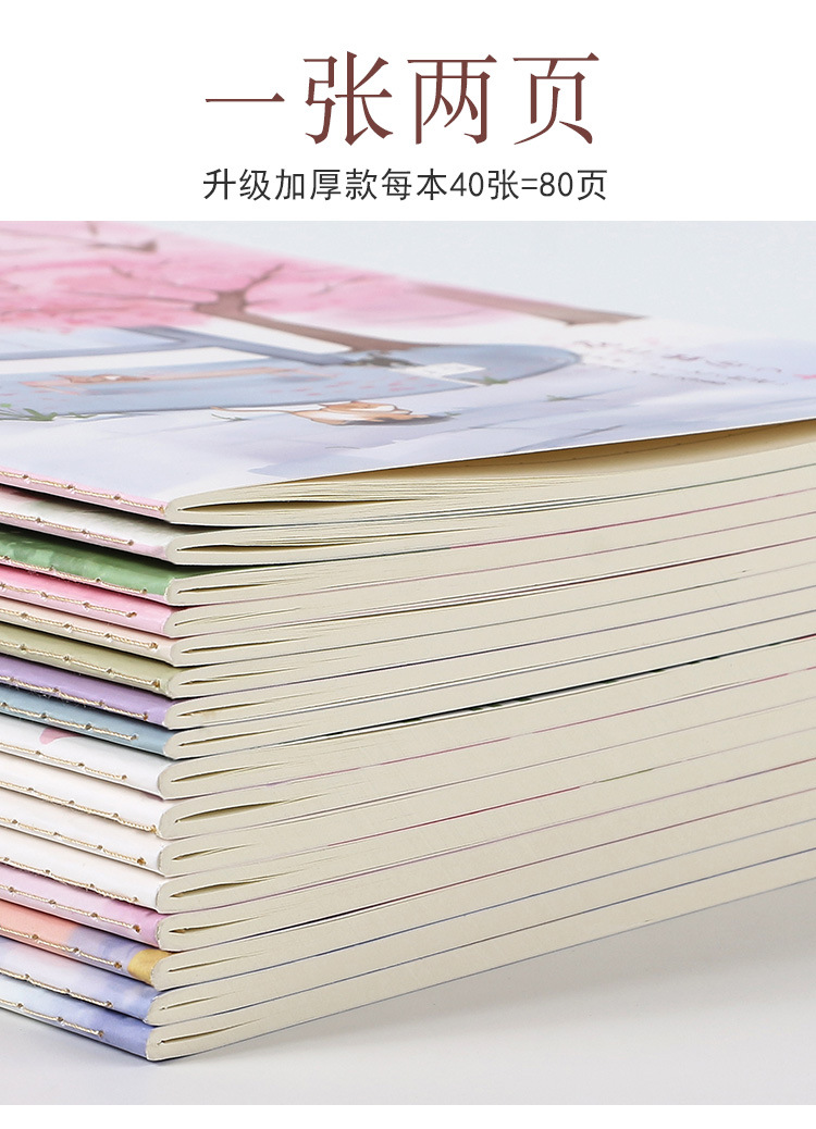 Wholesale of 40 thickened student exercise notebooks, notepads and notebooks in the Korean version of Senmu B5 car line book pic 6