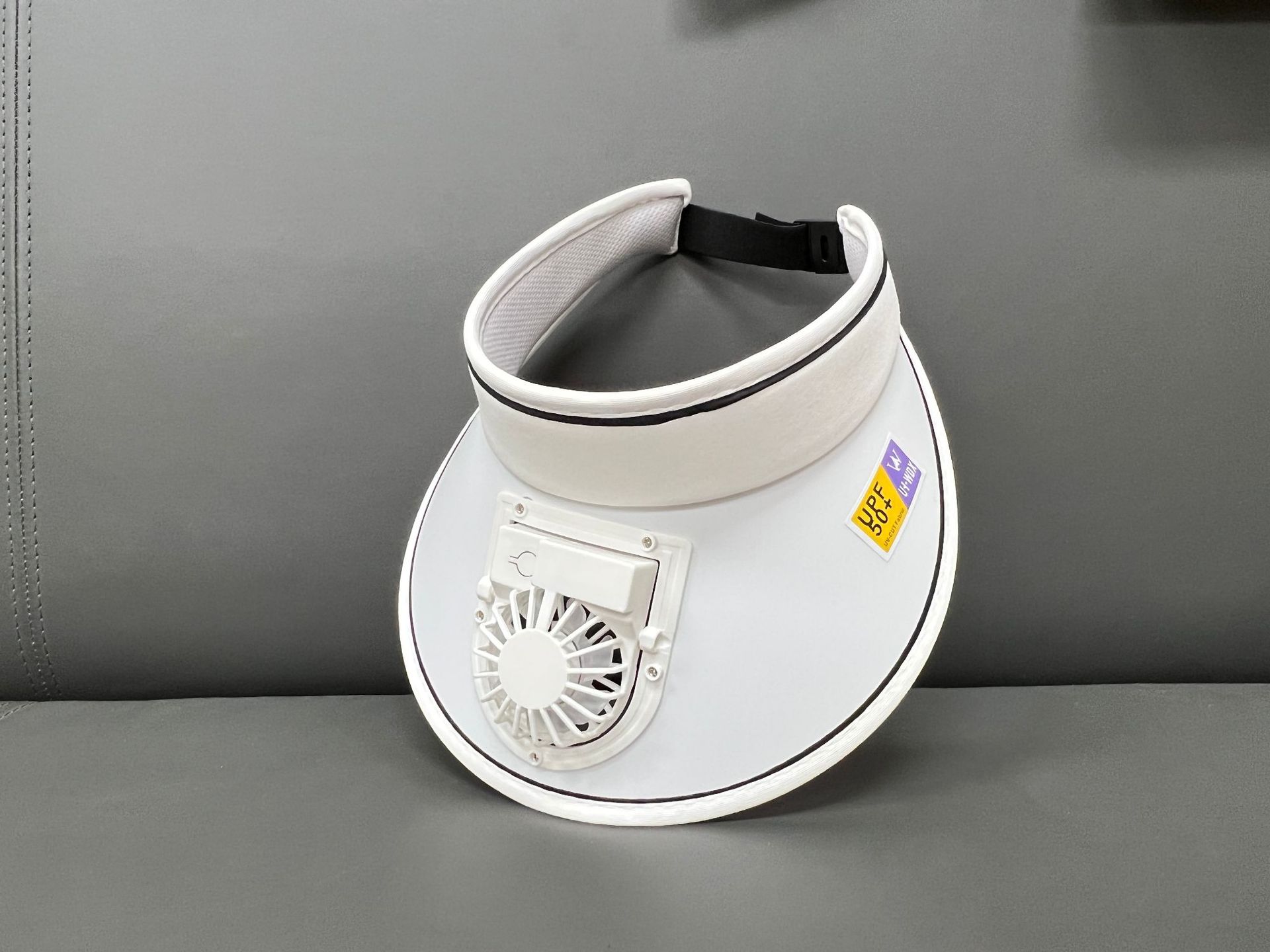 夏季新款充电空顶帽大檐遮阳防晒出游遮阳帽女户外显脸小风扇帽详情7