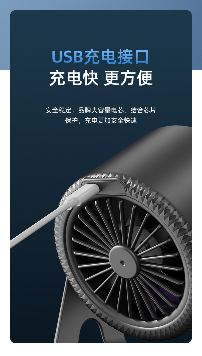 2025跨境usb桌面新款风扇小型便携迷你家用厨房宿舍无叶小风扇详情20