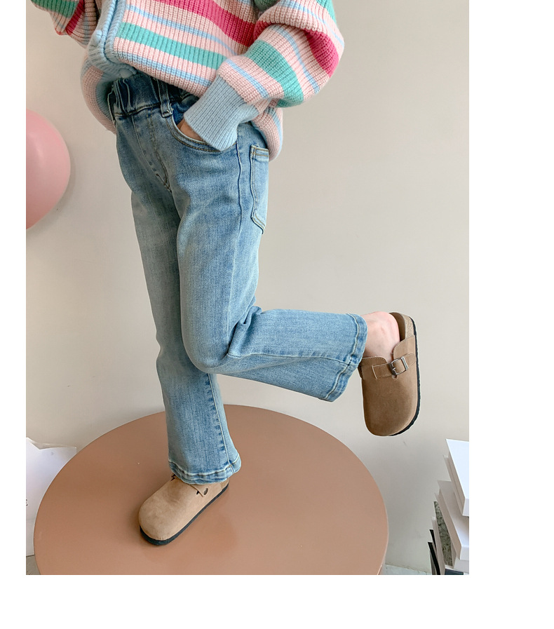 女童春装牛仔裤春秋款儿童春季喇叭裤2024新款女宝宝春款休闲裤子详情20
