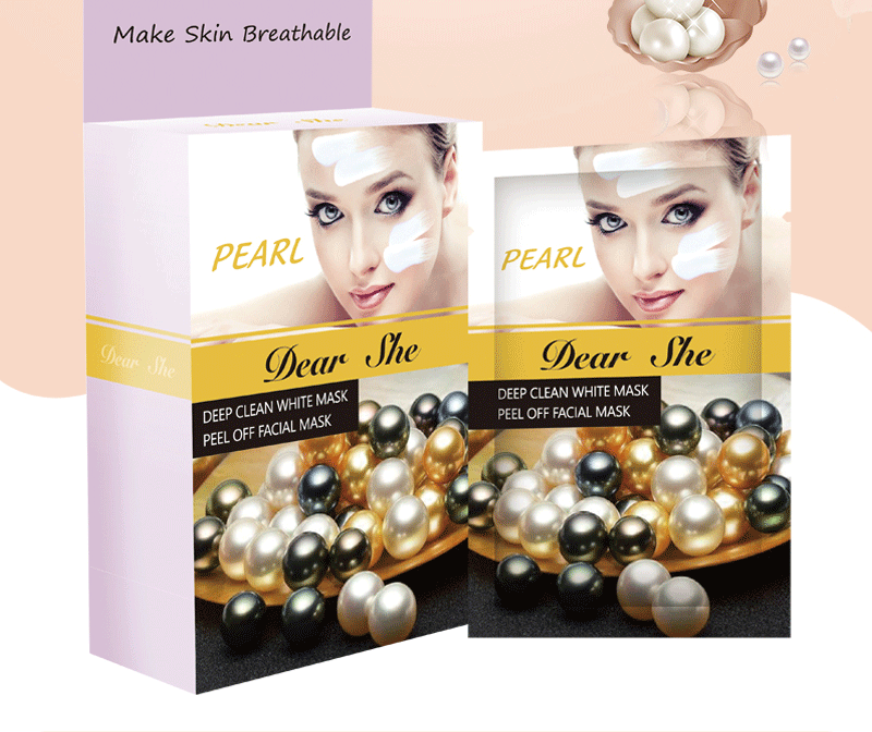 Dear She Pearl Cleansing Mud Mask Blackhead Removal Deep Hydrating Moisturizing Mask for Men and Women pic 2