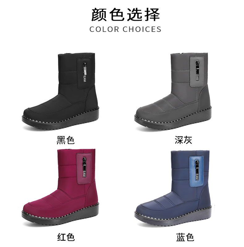 棉鞋女2024冬季新款保暖加厚雪地靴跨境代发户外舒适高筒棉靴女详情4