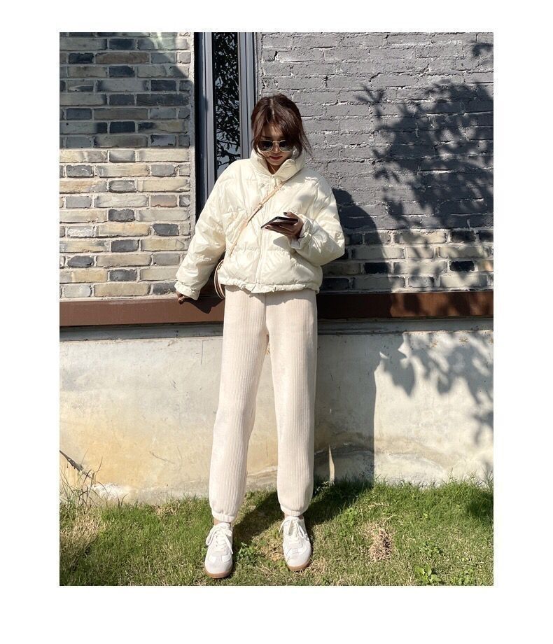 Chenille pantalones de pierna ancha mujer otoño invierno caída sentido nuevo 2022 pantalones de pana mujer slim pierna gruesa mop pants pic 23