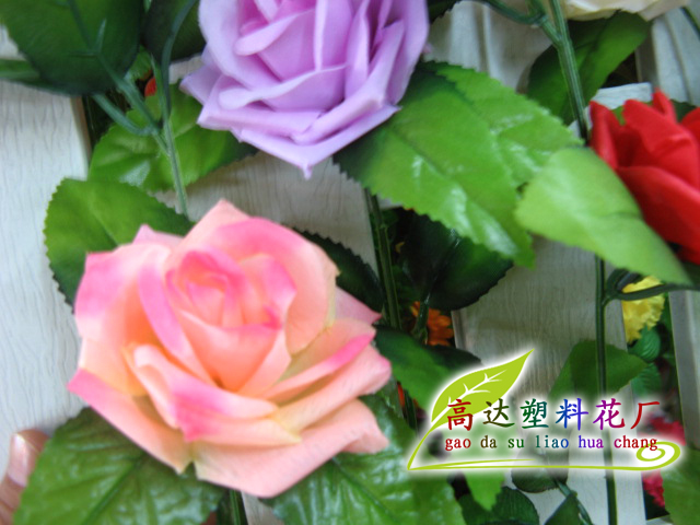 Artificial rose vine, Korean rose artificial flower decorative vine, wedding decoration flower vine manufacturer, 9 roses pic 29