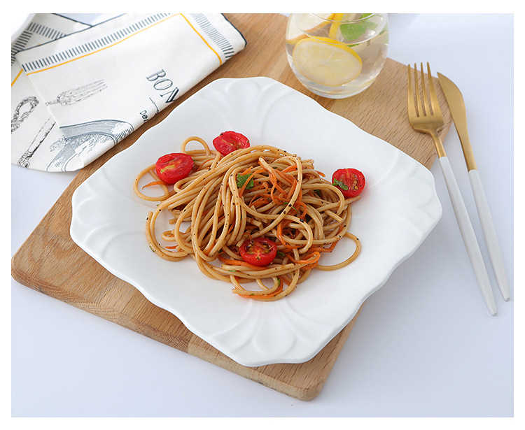 陶瓷白色菜盘子牛排盘西餐盘浅盘平盘碟子意面盘圆形酒店餐厅餐具详情10