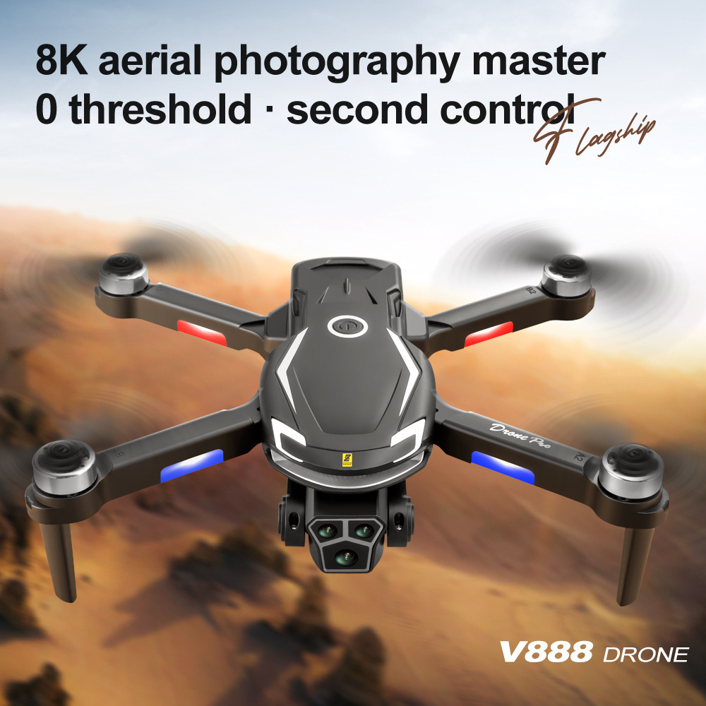 新款跨境儿童玩具遥控飞机 航拍高清8K长续航四轴无刷无人机drone详情9
