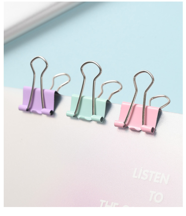 Office paperclip, ticket holder, long-tail clip, binding box set, student planner, stationery, iron clip, swallowtail clip pic 14
