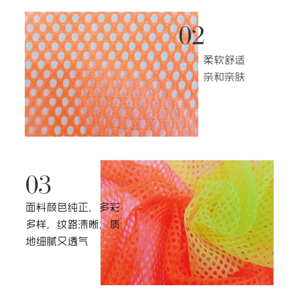 In-stock polyester hexagonal mesh fabric C003, three-hole and small-mesh lining fabric for luggage, handbags, sportswear and school uniforms pic 5
