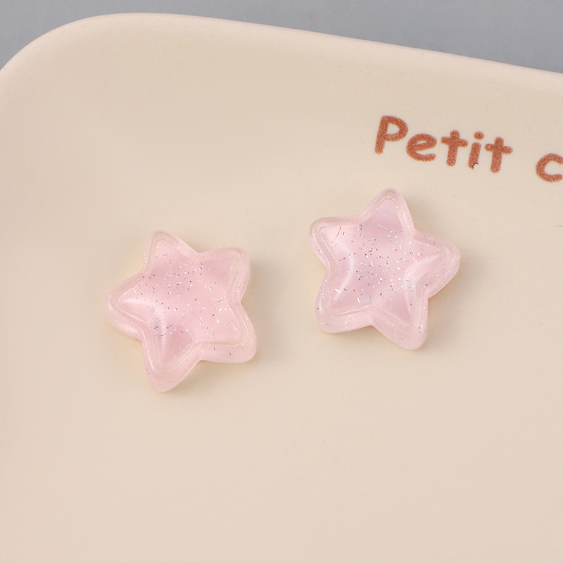 卡通冰透星星树脂配件DIY手机壳发卡奶油胶贴片饰品配件材料批发详情8