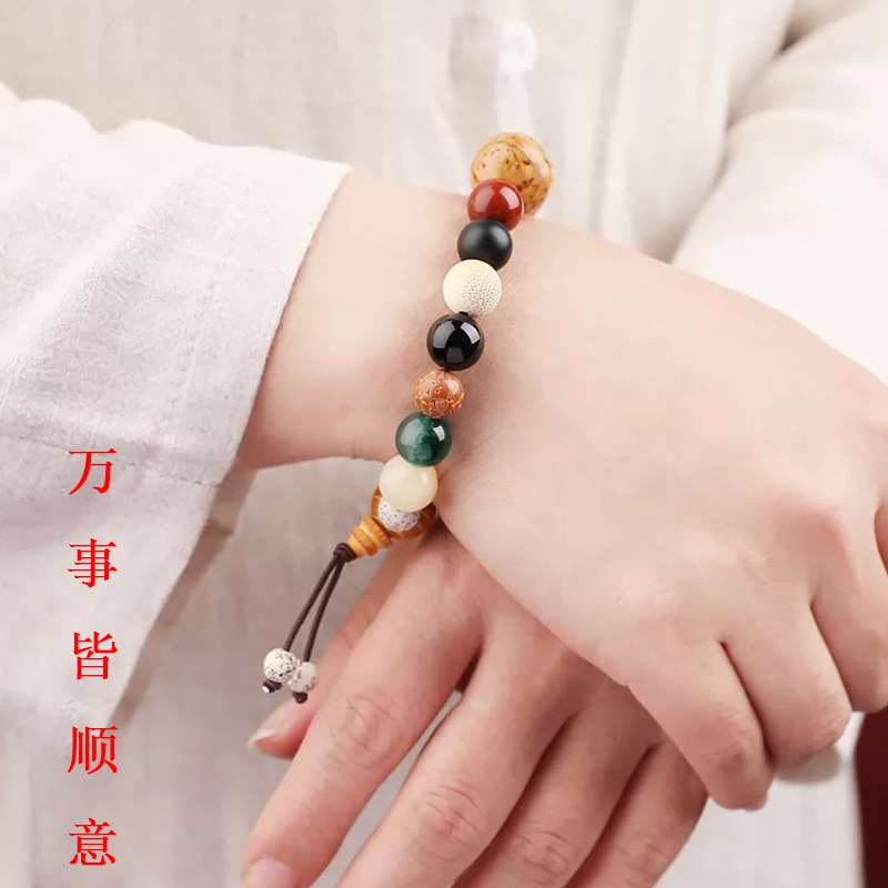 抖音爆款灵隐十八籽菩提手串手链女多宝佛珠男女款十八子古风手饰详情3